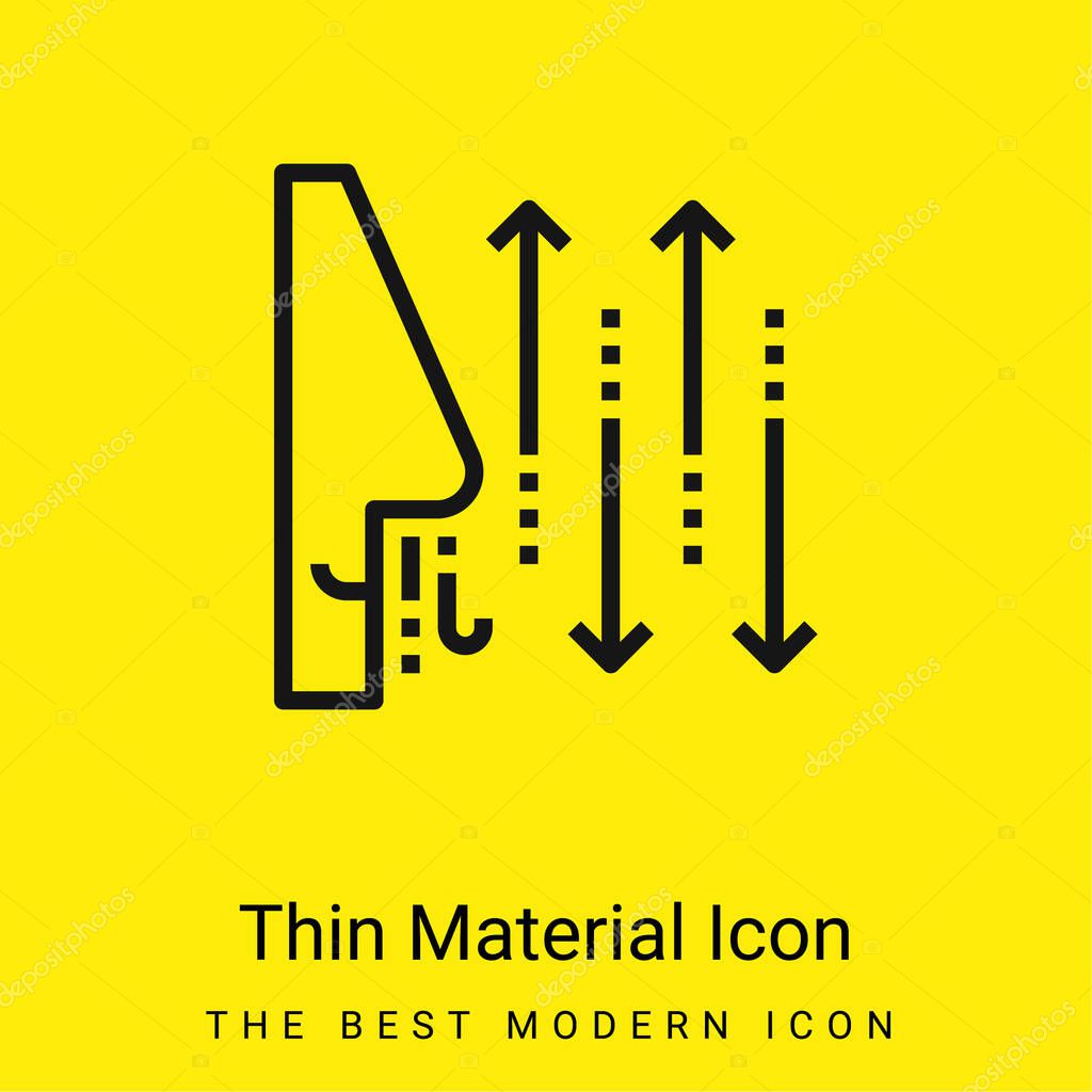 Breathing minimal bright yellow material icon