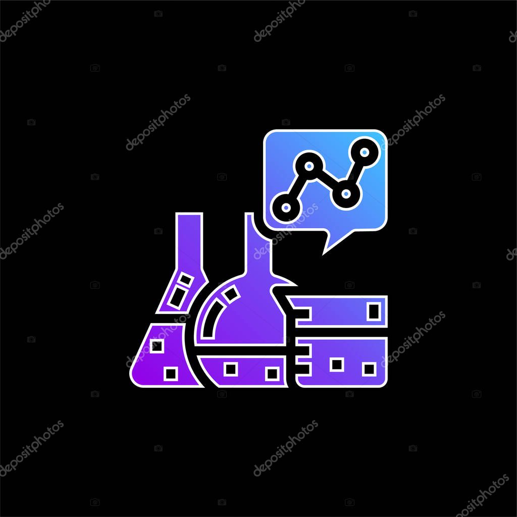 Analytics blue gradient vector icon