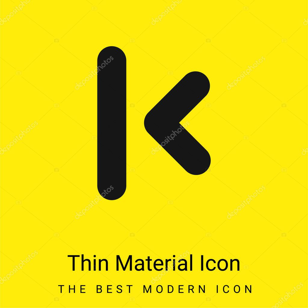 Arrow Button To Begin minimal bright yellow material icon