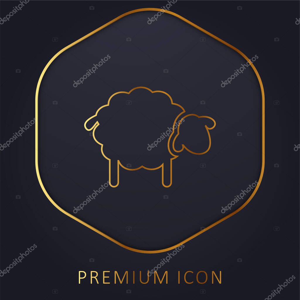 Black Sheep golden line premium logo or icon