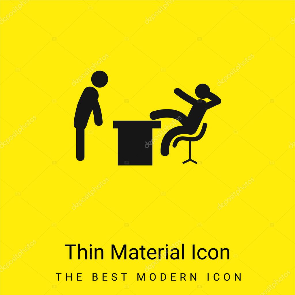 Boss Office minimal bright yellow material icon