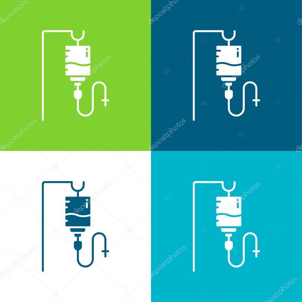Blood Flat four color minimal icon set