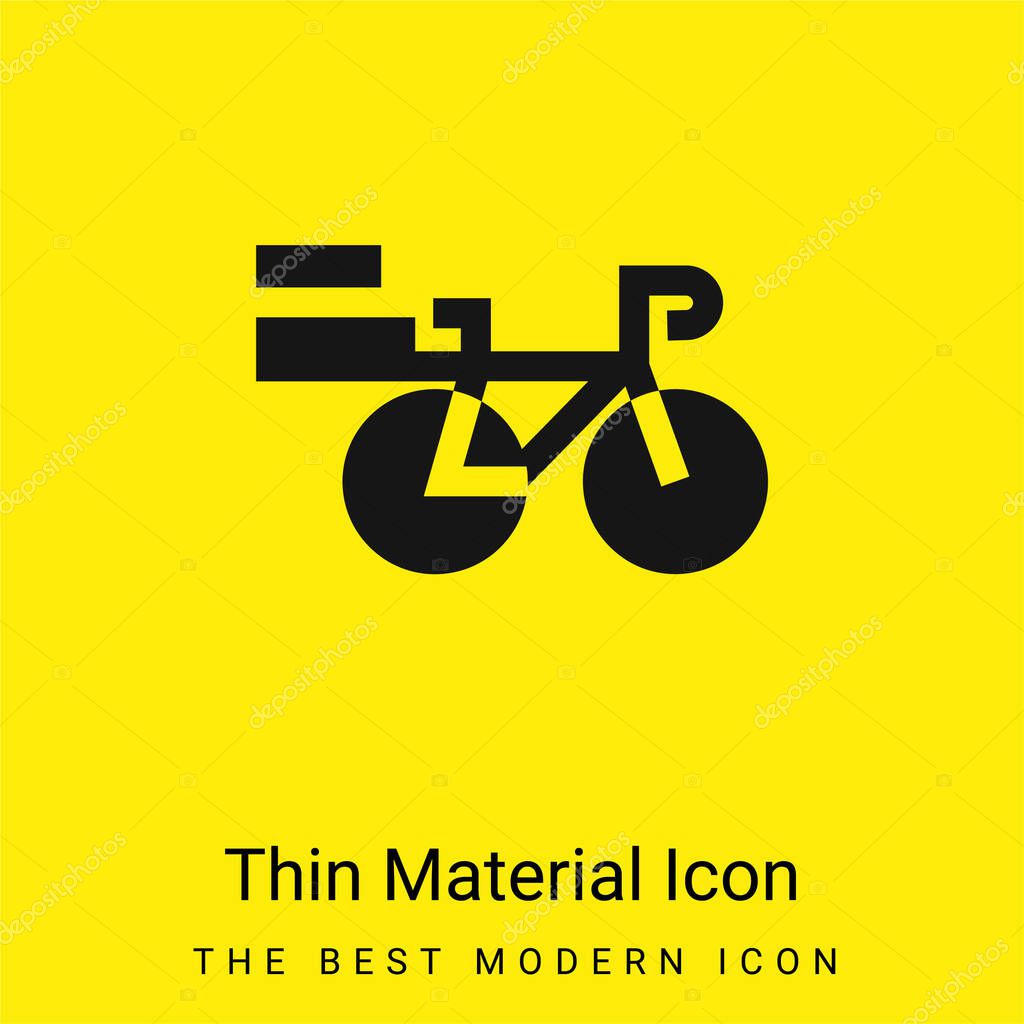 Bike minimal bright yellow material icon