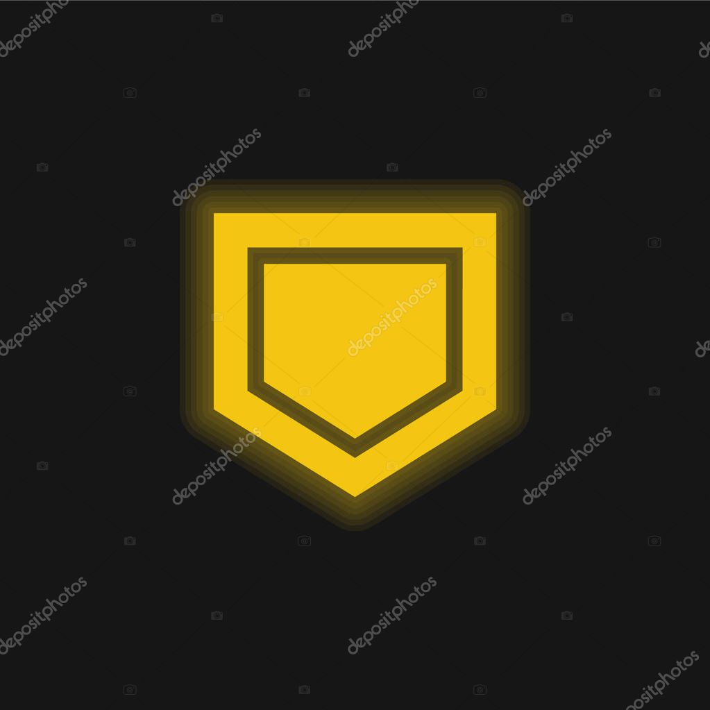 Base yellow glowing neon icon