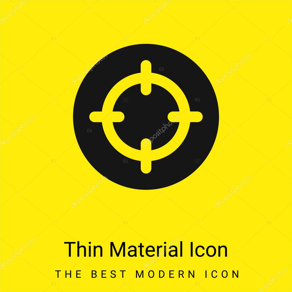 Aim minimal bright yellow material icon