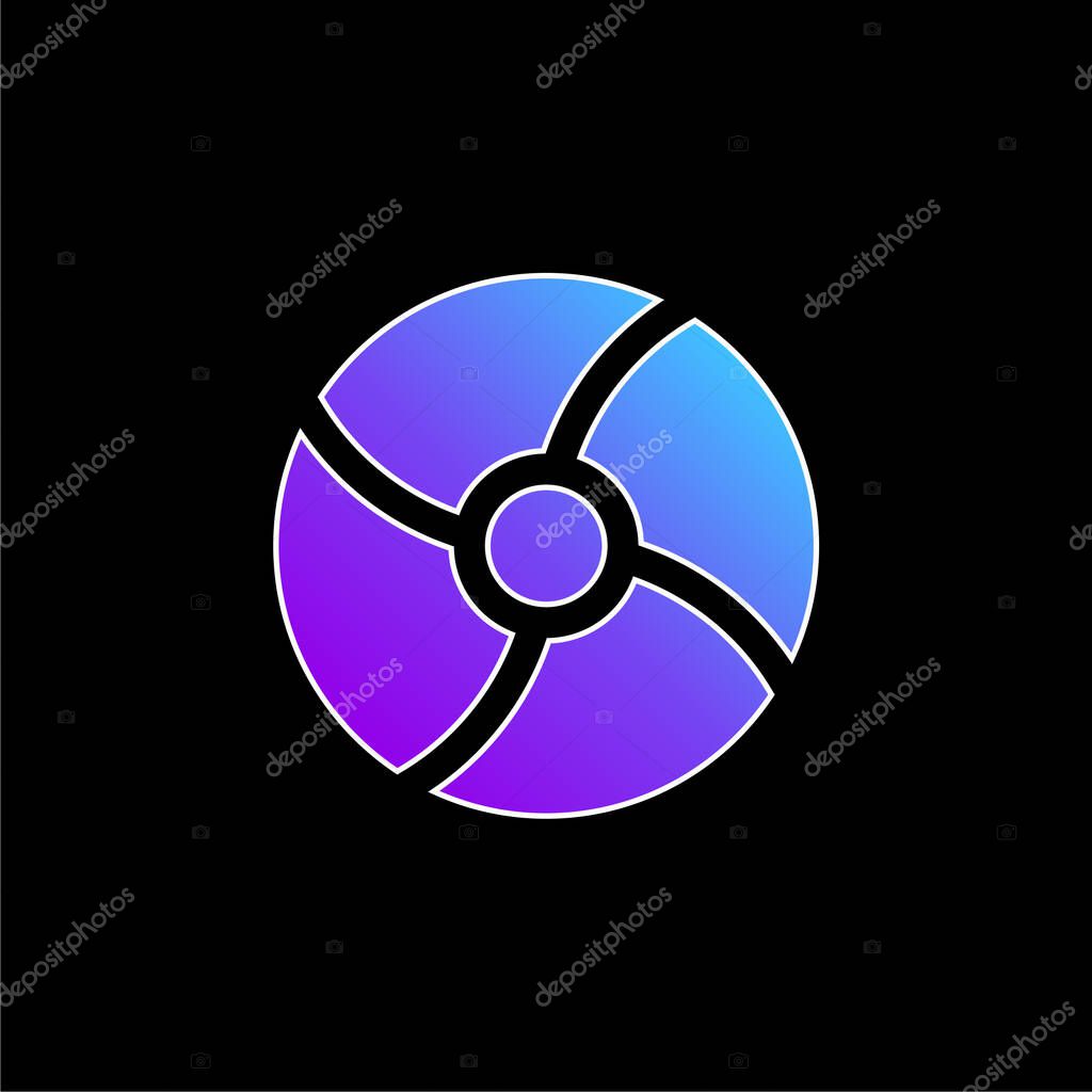 Beach Ball blue gradient vector icon