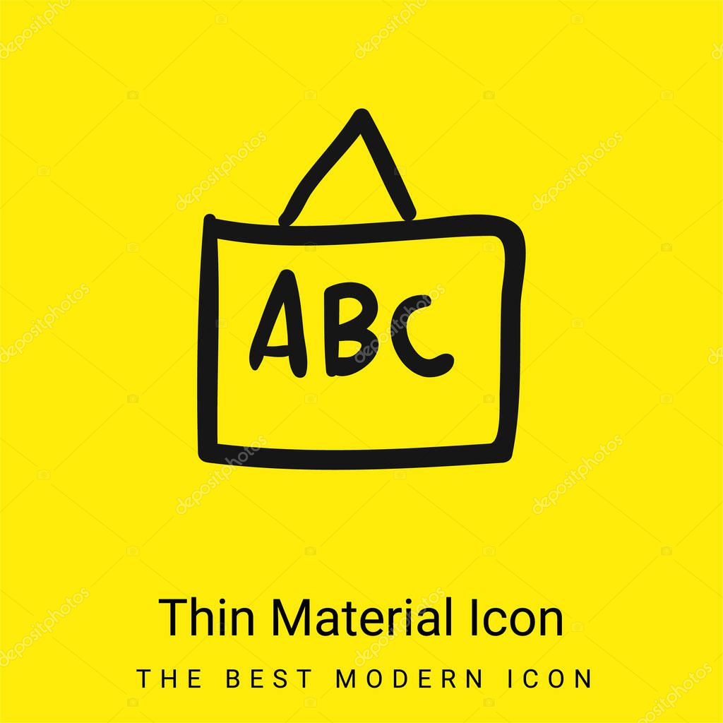 ABC On Whiteboard minimal bright yellow material icon