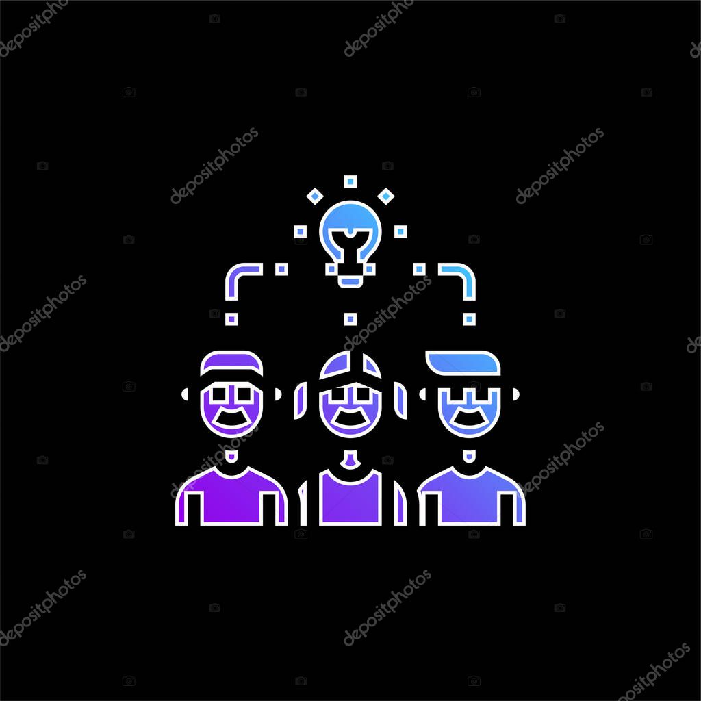 Brainstorm blue gradient vector icon