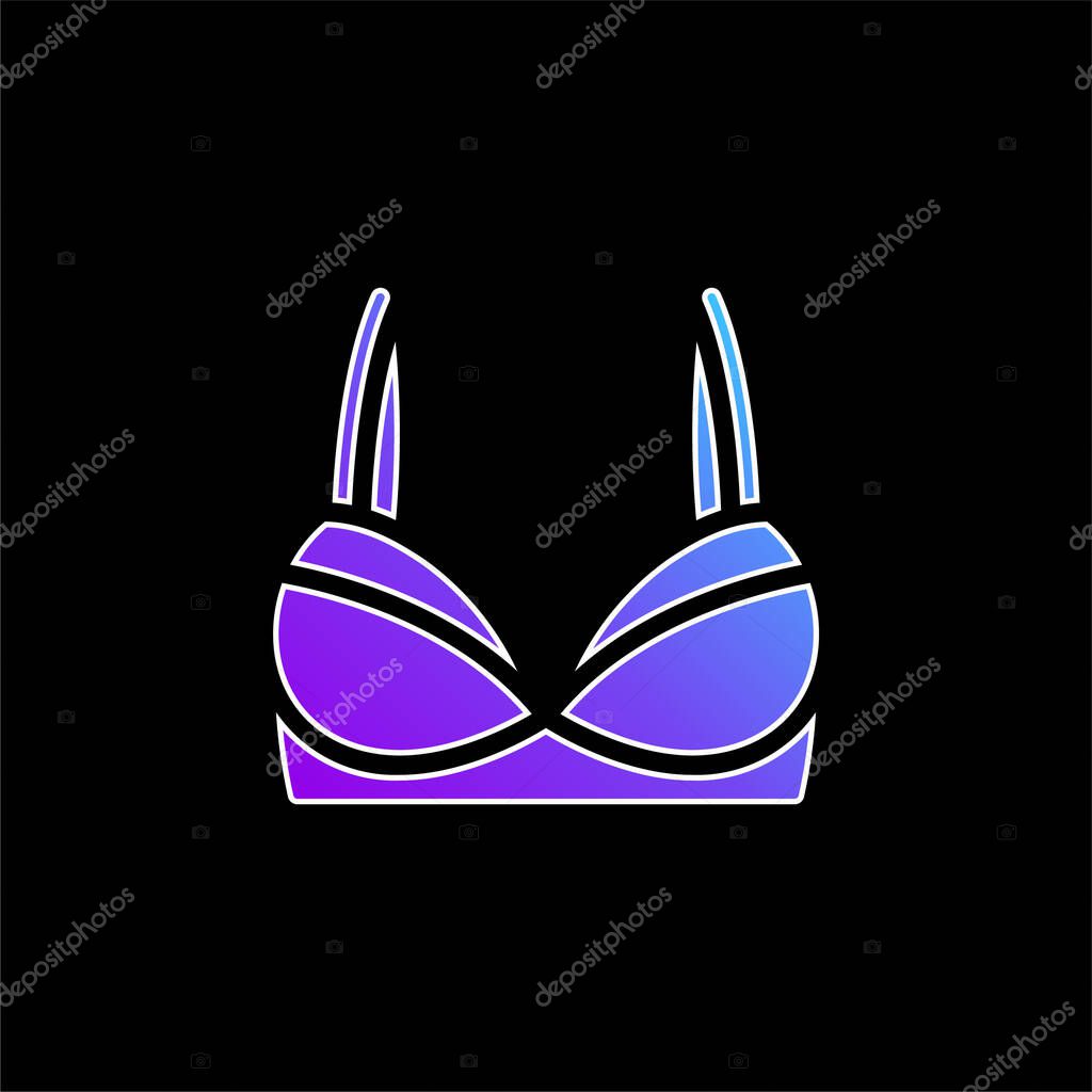 Brassiere blue gradient vector icon