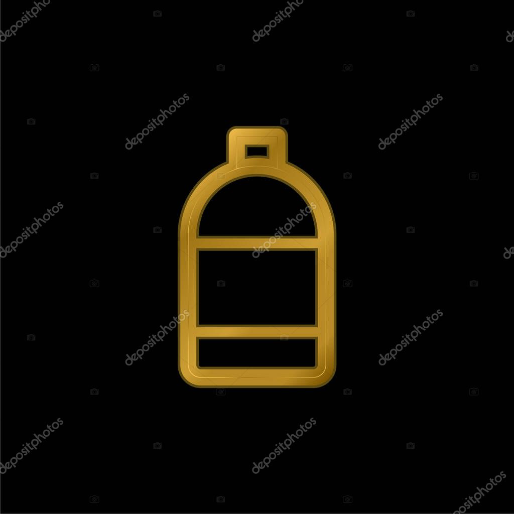 Alcohol gold plated metalic icon or logo vector