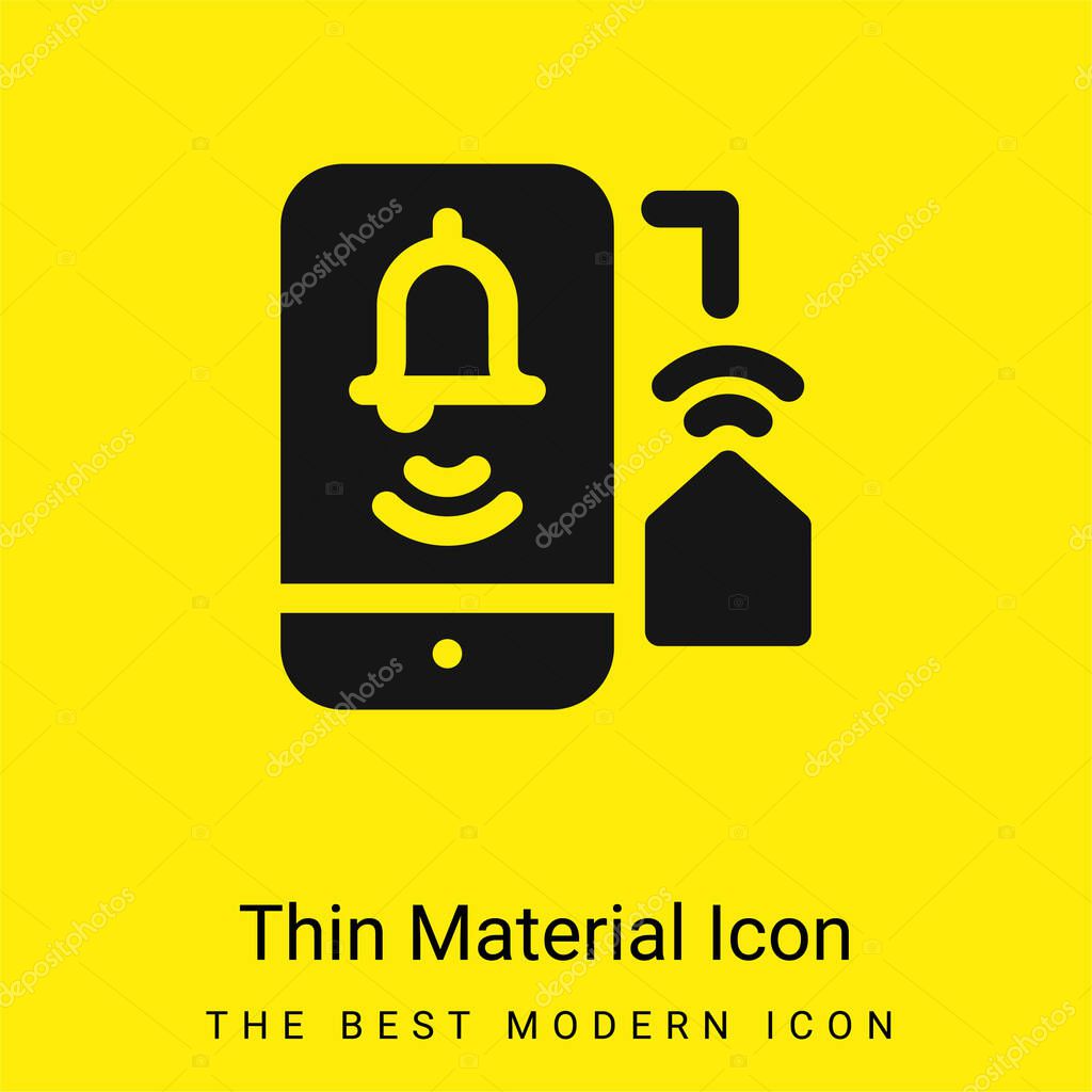 Alarm minimal bright yellow material icon