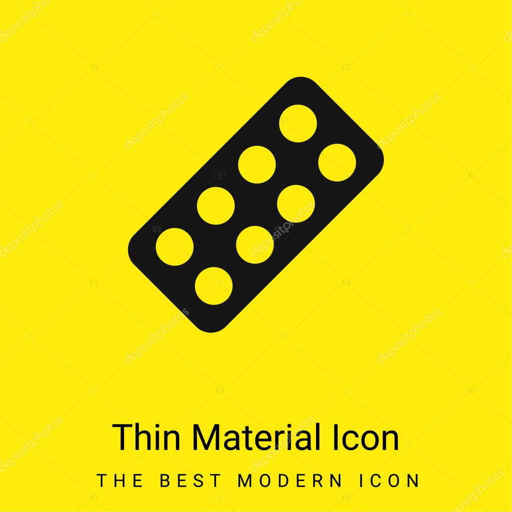 Antibiotics minimal bright yellow material icon