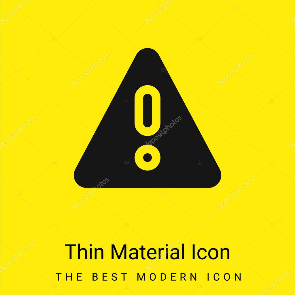 Alarm minimal bright yellow material icon