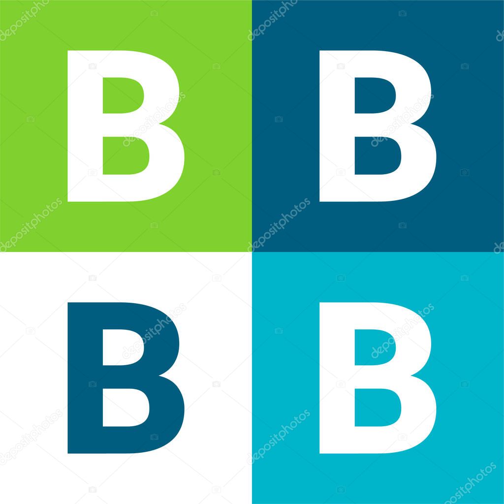 Bold Flat four color minimal icon set