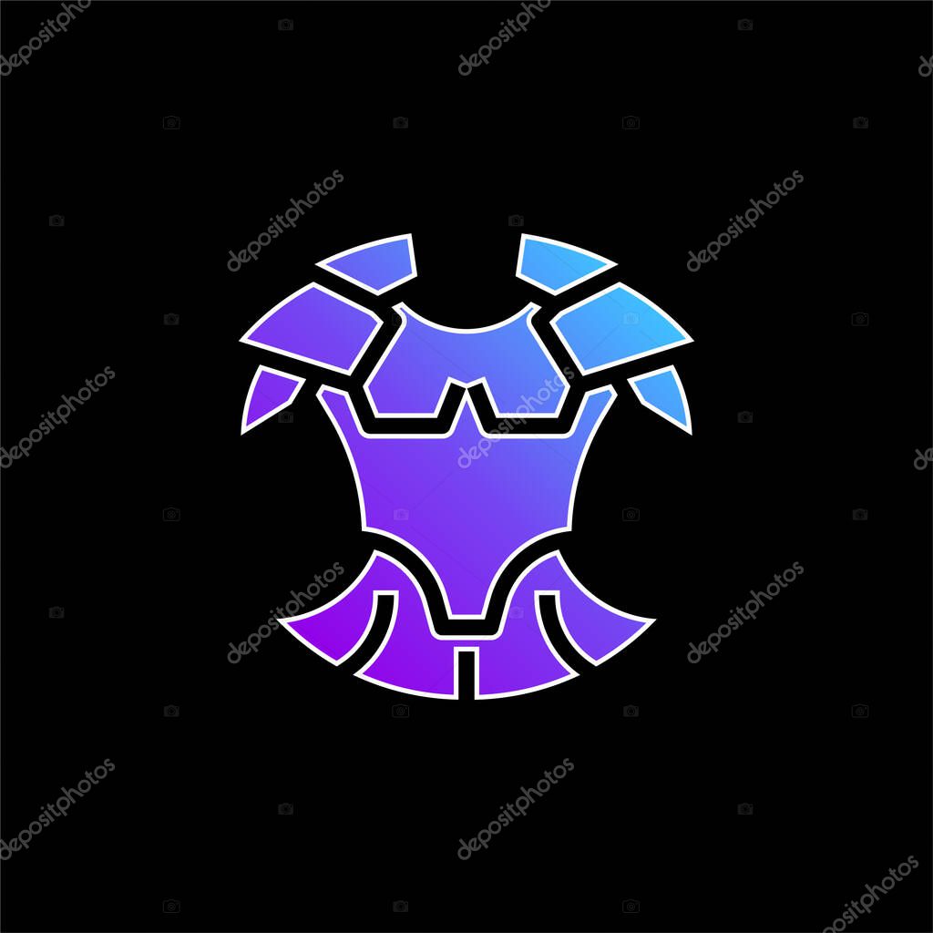 Armor blue gradient vector icon