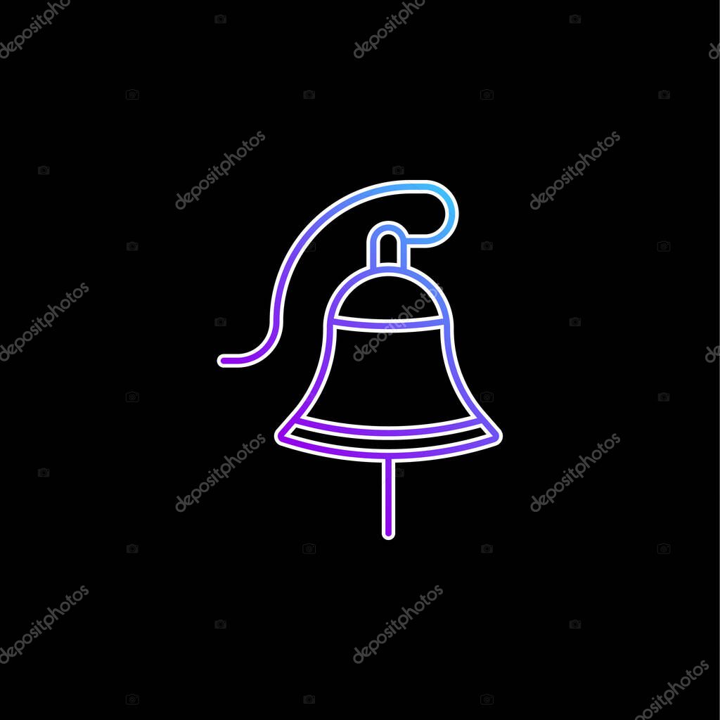 Bell blue gradient vector icon