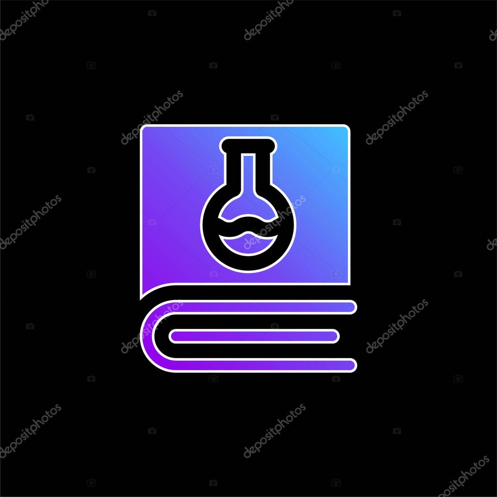 Book blue gradient vector icon