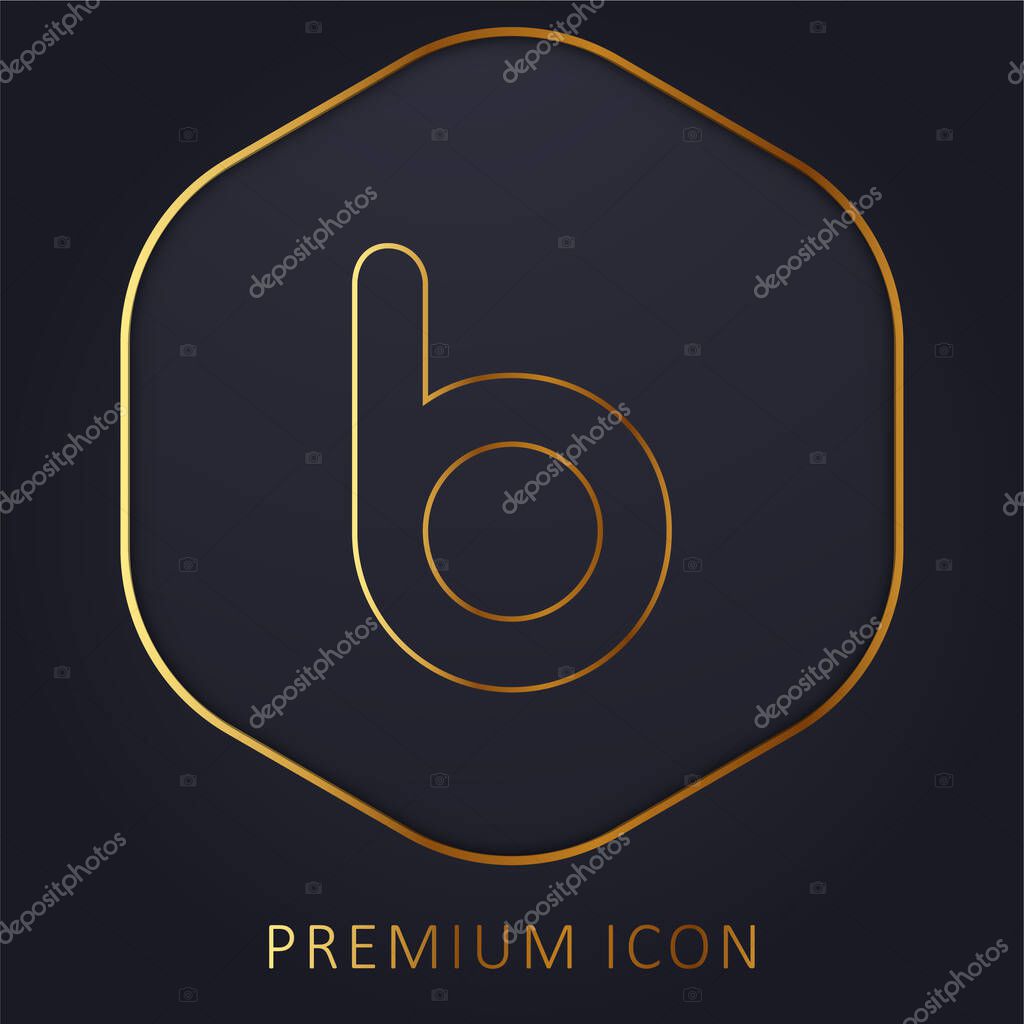 Bebo Logo golden line premium logo or icon