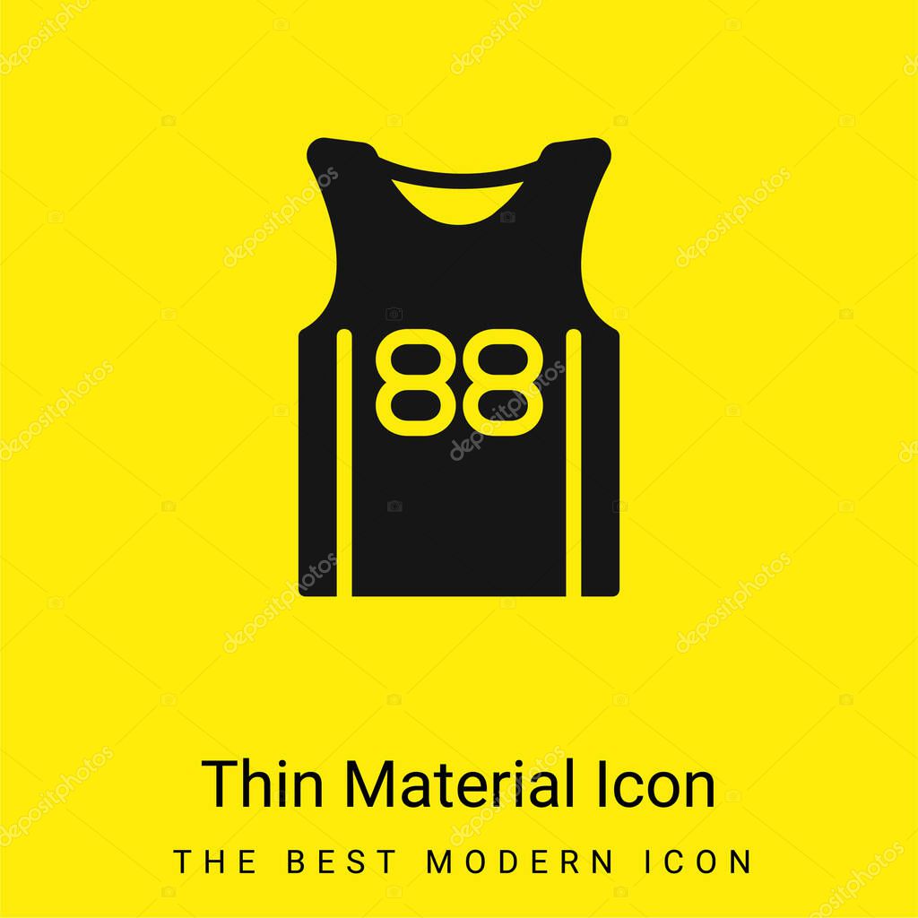 Basketball Jersey minimal bright yellow material icon