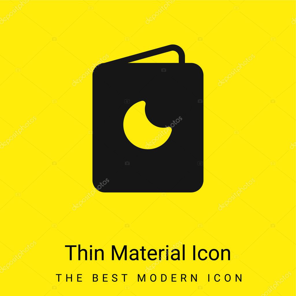 Baby Book minimal bright yellow material icon