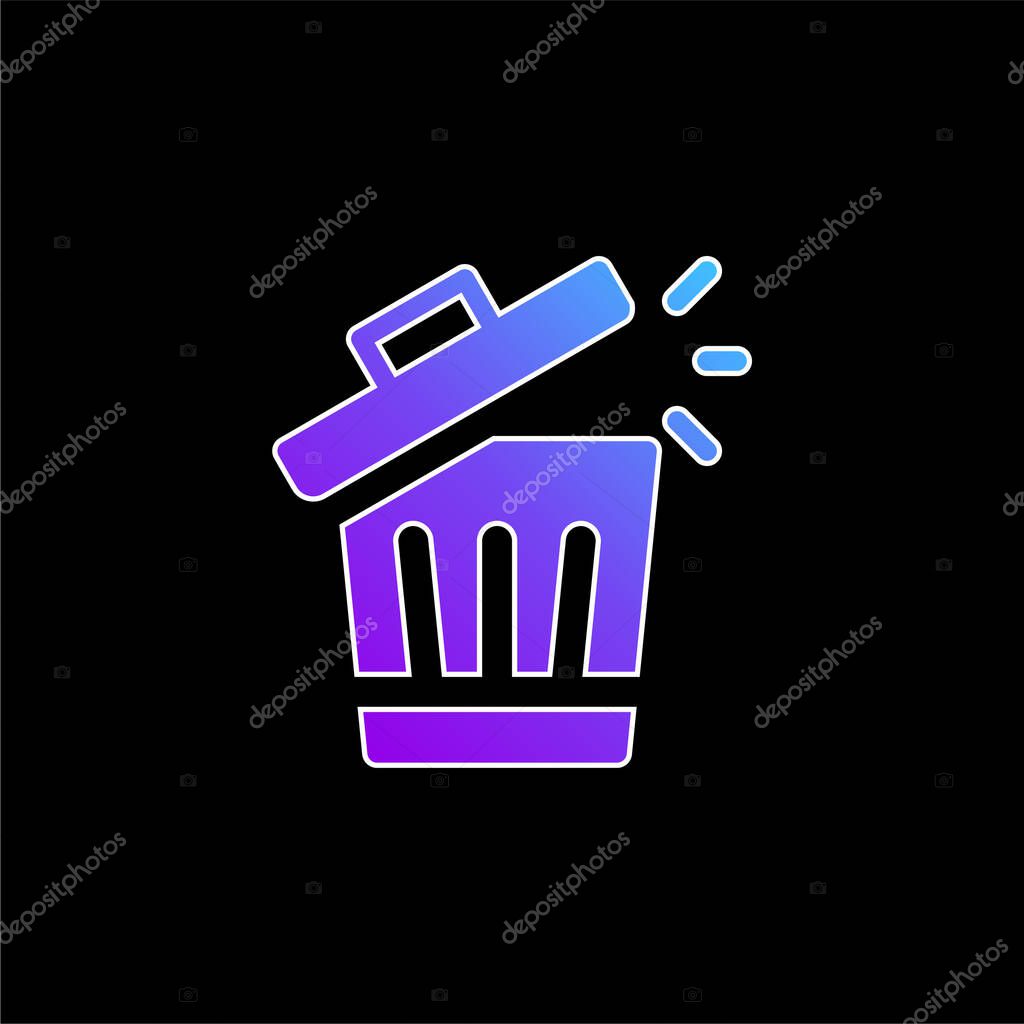Bin blue gradient vector icon