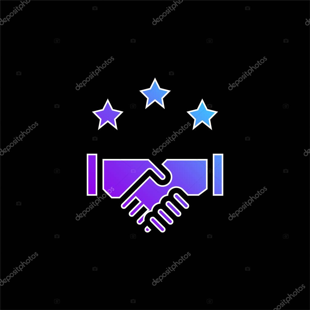 Agreement blue gradient vector icon