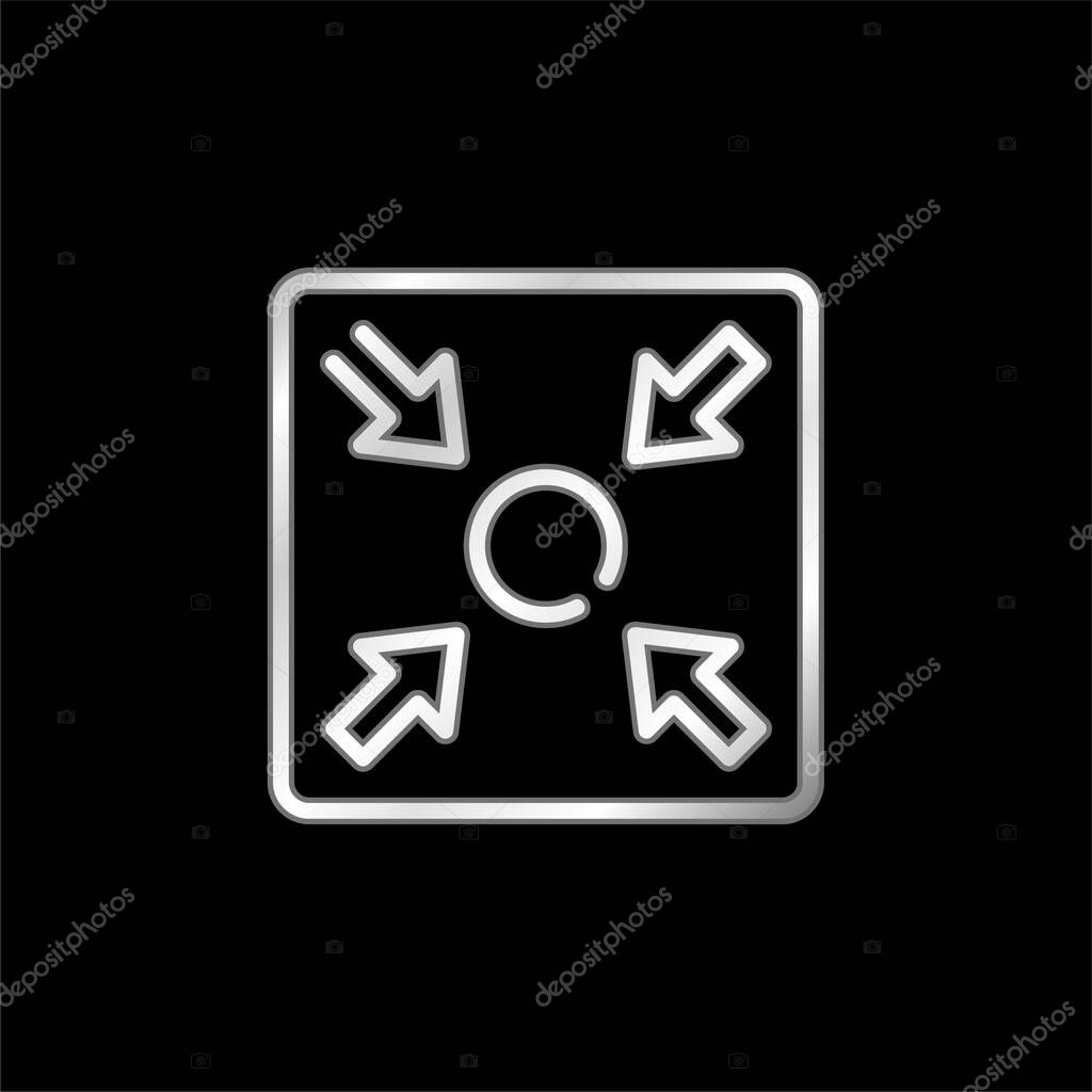 Assembly Point silver plated metallic icon
