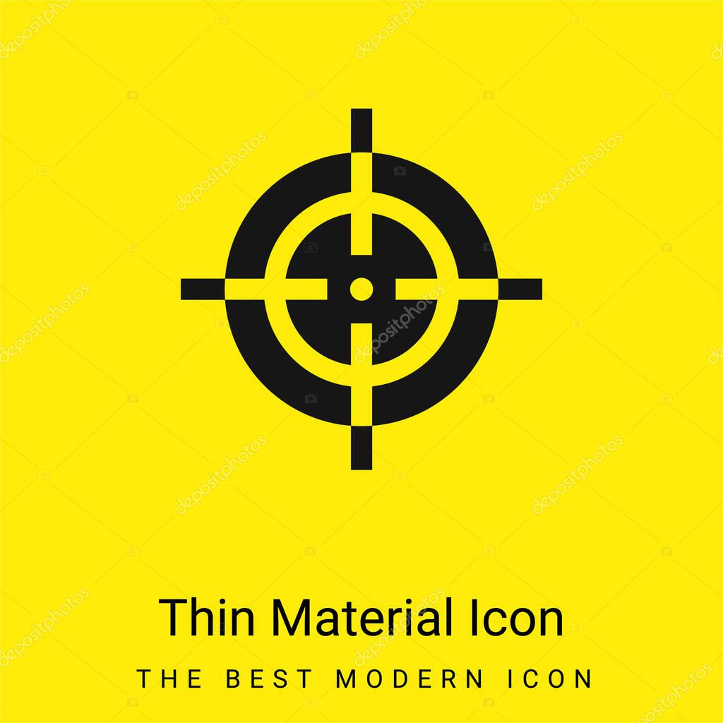 Aim minimal bright yellow material icon