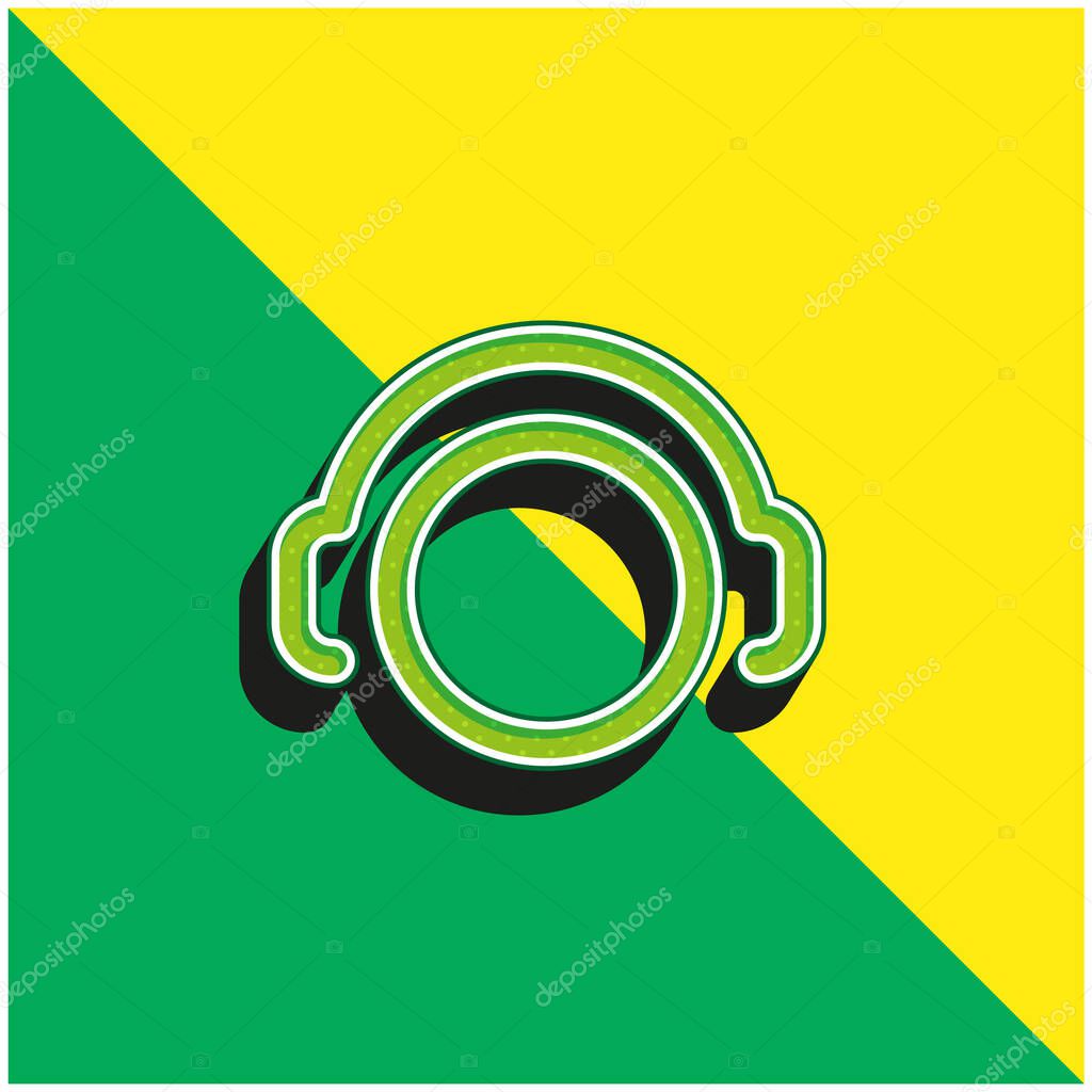 Aircraft Marshall Green and yellow modern 3d vector icon logo