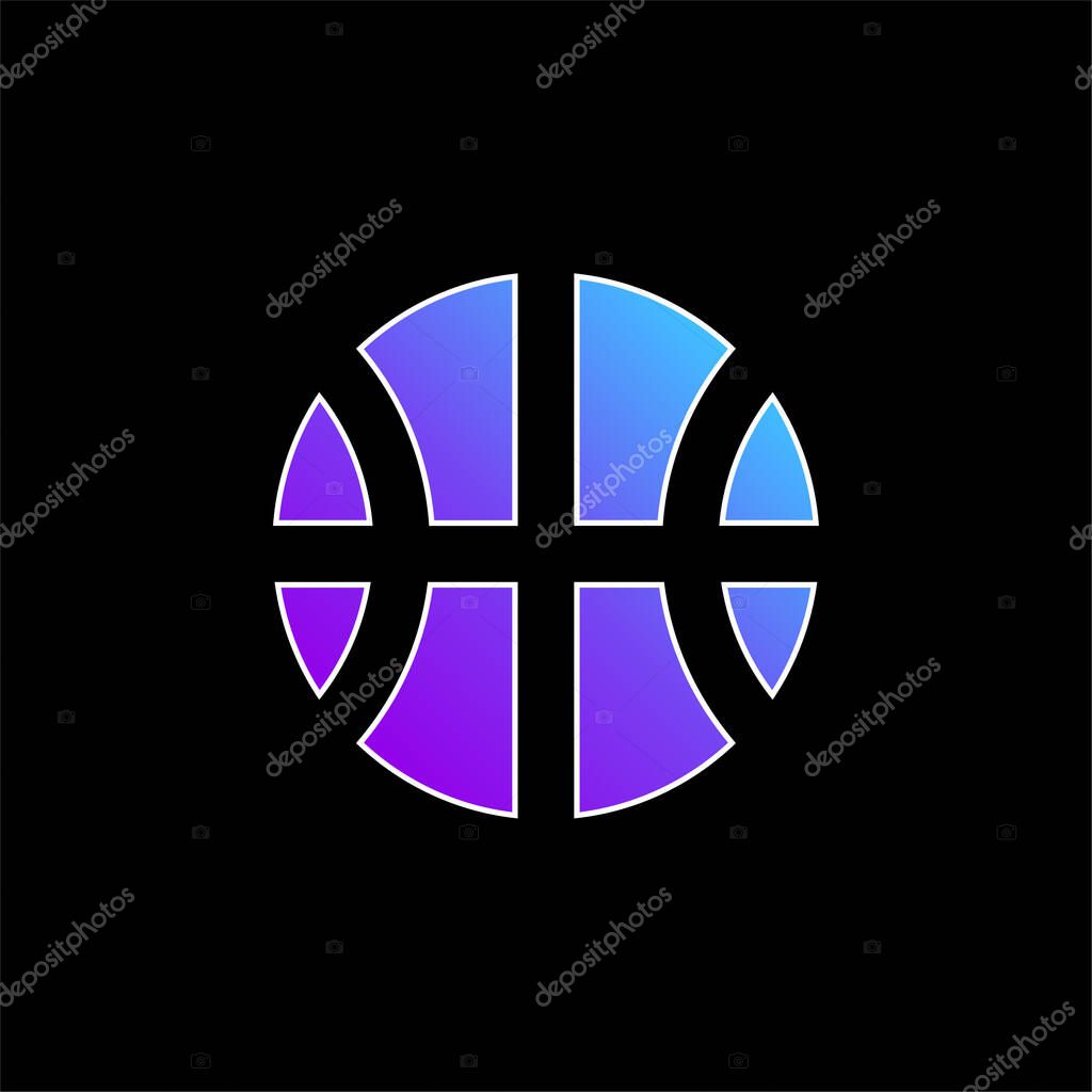 Ball blue gradient vector icon