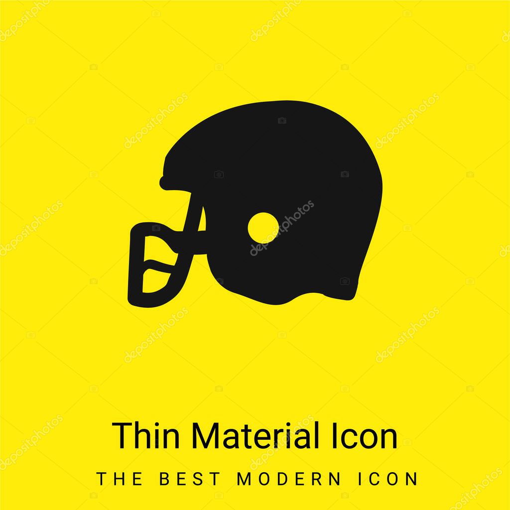 American Football Helmet Knocking minimal bright yellow material icon