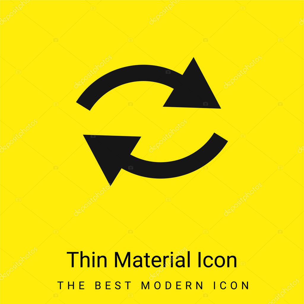 Arrows Couple minimal bright yellow material icon
