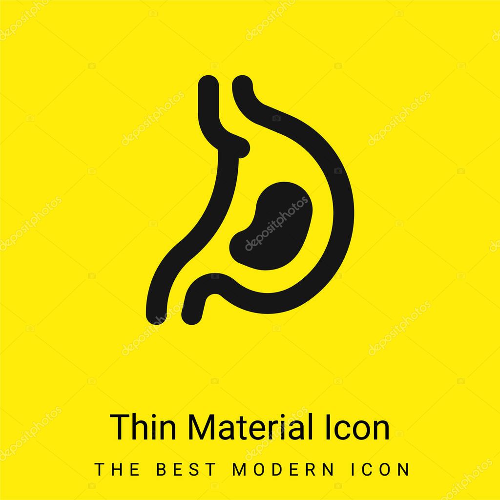 Acid minimal bright yellow material icon