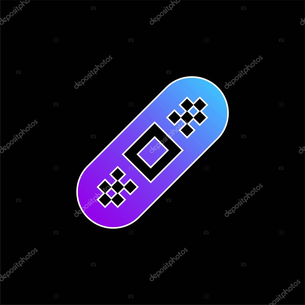 Band Aid blue gradient vector icon