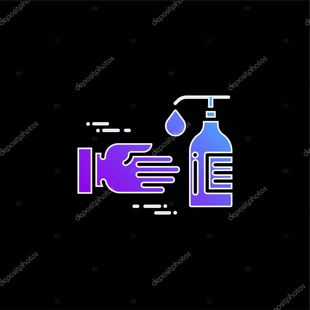 Antiseptic blue gradient vector icon
