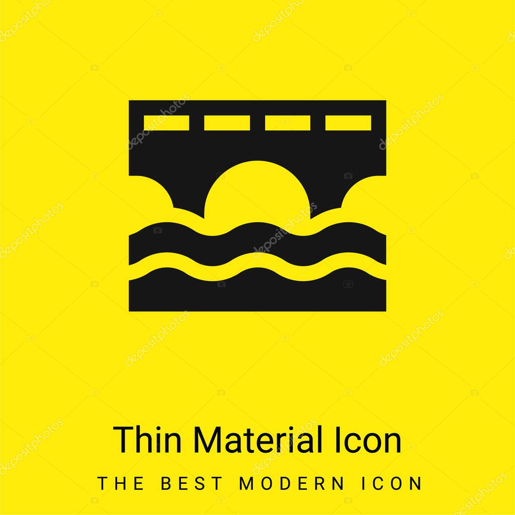 Bridge minimal bright yellow material icon