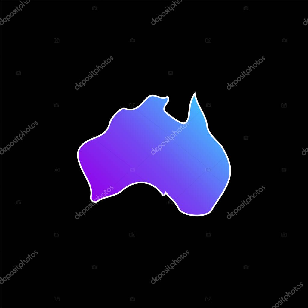 Australia blue gradient vector icon