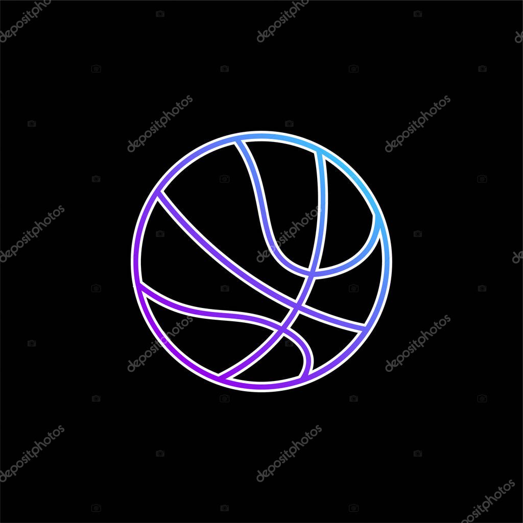 Basketball Ball Variant blue gradient vector icon