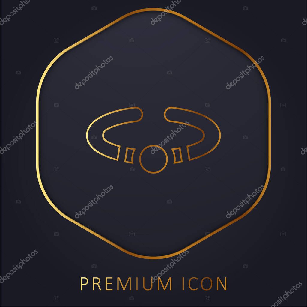 Bracelet golden line premium logo or icon