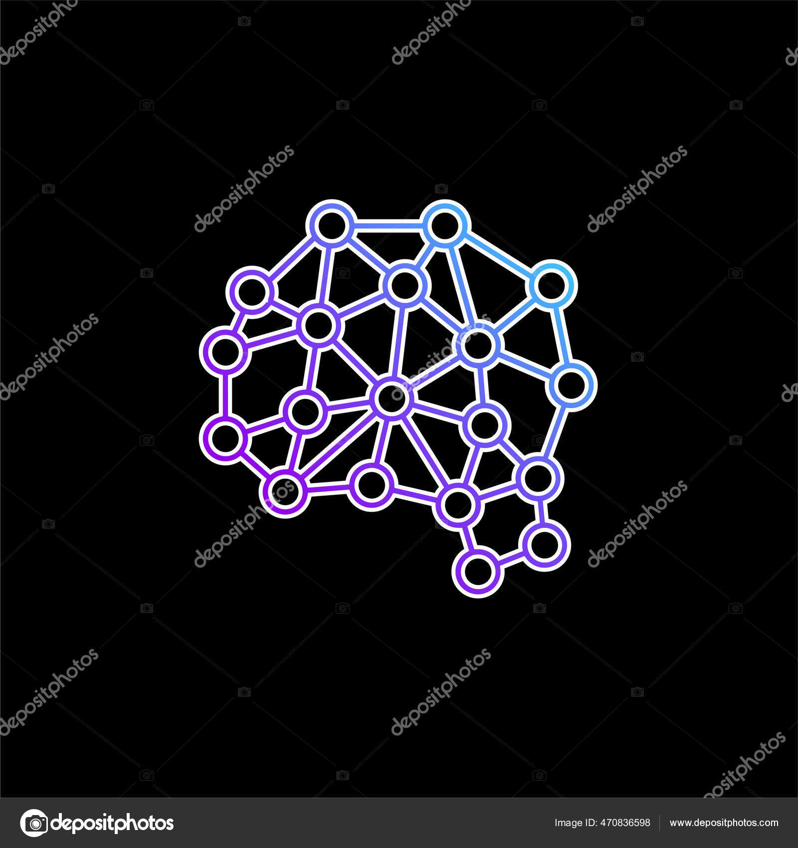 Artificial Intelligence Blue Gradient Vector Icon Stock Vector Image by ...