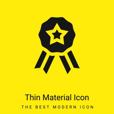 Rozet en az parlak sarı madde simgesi