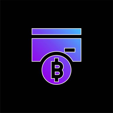 Bitcoin mavi gradyan vektör simgesi
