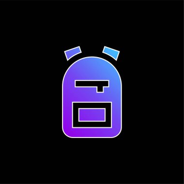 Sırt çantası mavi gradyan vektör simgesi