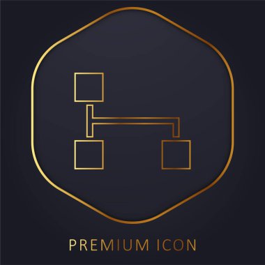 Siyah Kareler ve Çizgiler Arayüz Altın Çizgi prim logosu veya simgesinin Grafiği