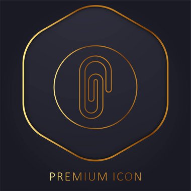 Altın çizgi premium logo ya da simge ekle