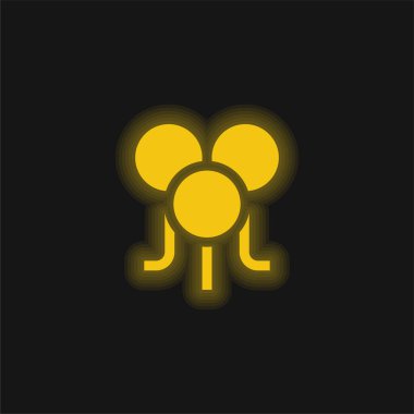 Balon sarısı parlak neon simgesi