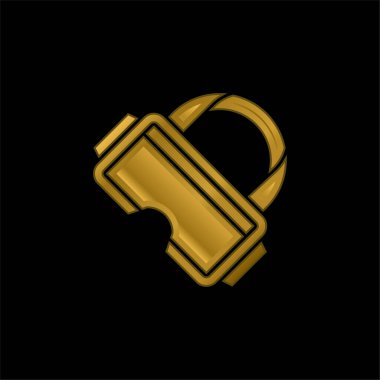 Ar Glasses gold plated metalic icon or logo vector clipart svg vector 