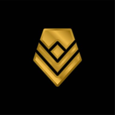 Rozet altın kaplama metalik simge veya logo vektörü