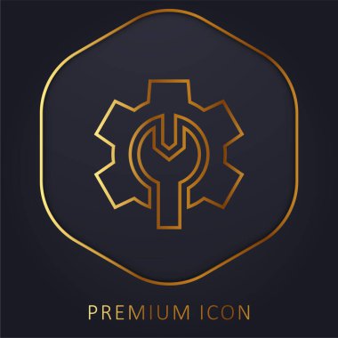 Admin golden line premium logo or icon clipart