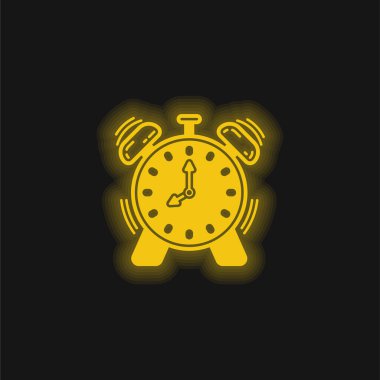 Parlayan sarı neon simgesini uyar